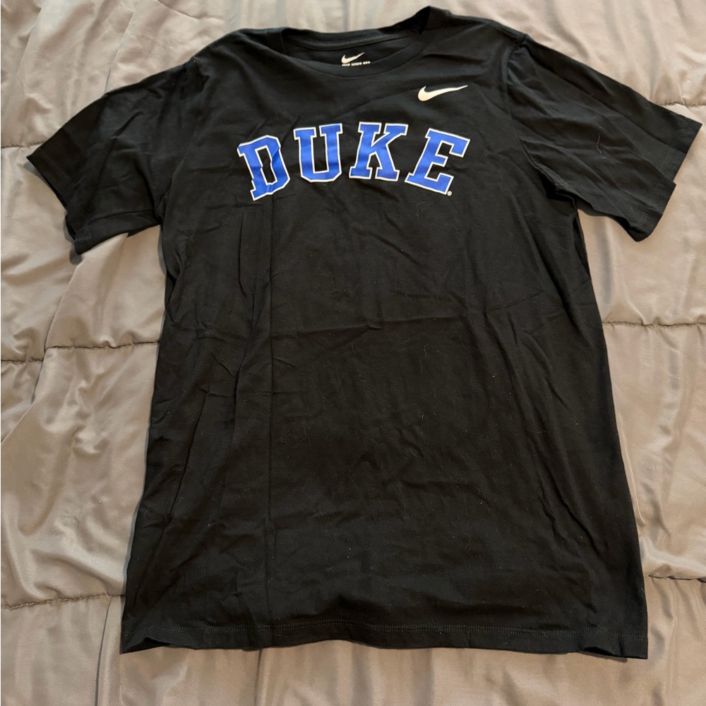 Nike Black Athletic Tee with Blue Accents